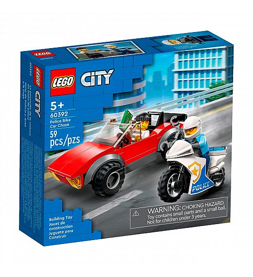 LEGO kocke CITY Potjera automobila s policijskim motociklom 60392