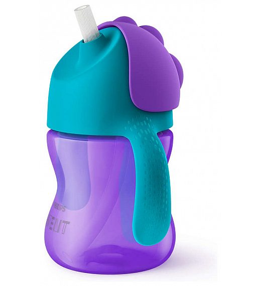 Avent SCF796/02 lonček s slamico, 200ml, 9m+, ž