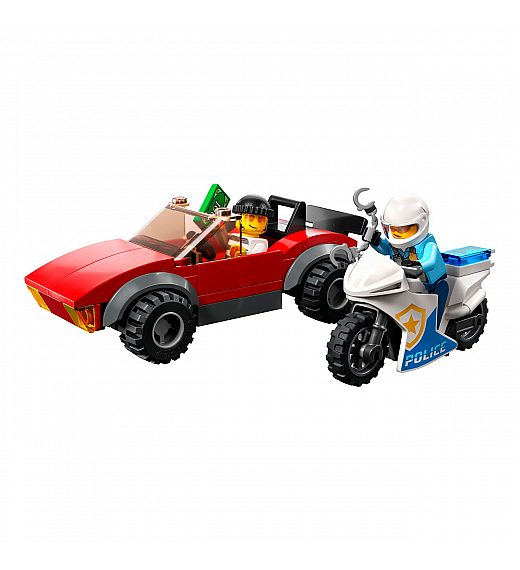 LEGO kocke CITY Potjera automobila s policijskim motociklom 60392