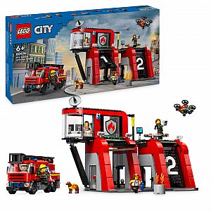 Lego kocke City Gasilska postaja z gasilskim vozilom 60414