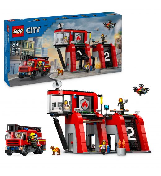 Lego kocke City Gasilska postaja z gasilskim vozilom 60414