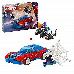 Lego kocke Super Heroes Spider-Manov trkaći auto i Venom Green Goblin 76279