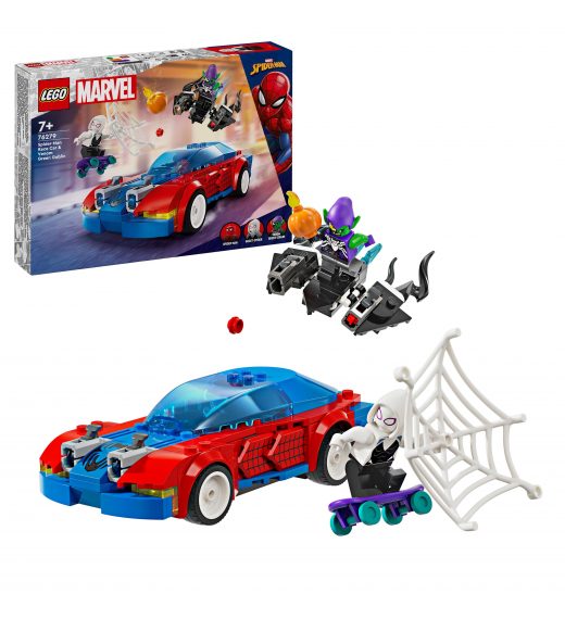 Lego kocke Super Heroes Spider-Manov trkaći auto i Venom Green Goblin 76279