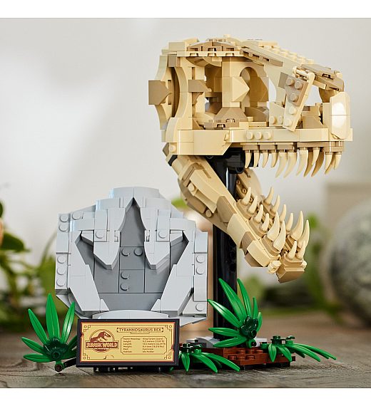 Lego kocke Jurassic World Dinozavrski fosili: tiranozavrova lobanja 76964