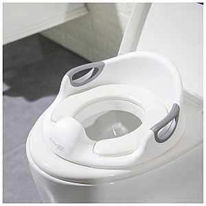 Nastavek za WC z naslonom white/gray