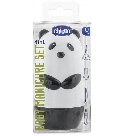 Chicco komplet za nego za nego 4 v 1 panda white-black