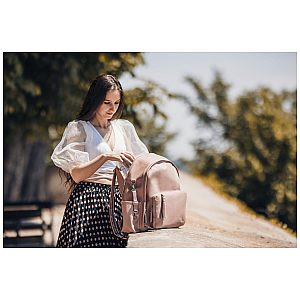 Torba za pripomočke previjalni nahrbtnik Glamour Dusty Pink