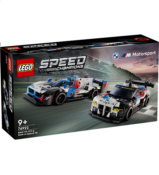 Lego kocke Speed Champions Trkaći automobili BMW M4 GT3 i BMW M Hybrid V8 76922