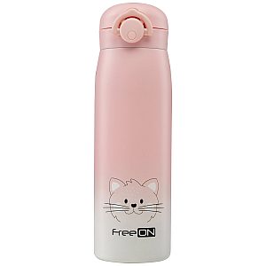 Termo steklenička 480 ml muca pink