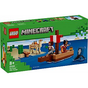 Lego kocke Minecraft Putovanje gusarskim brodom 21259