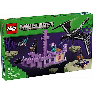 Lego kocke Minecraft Enderski zmaj i brod 21264