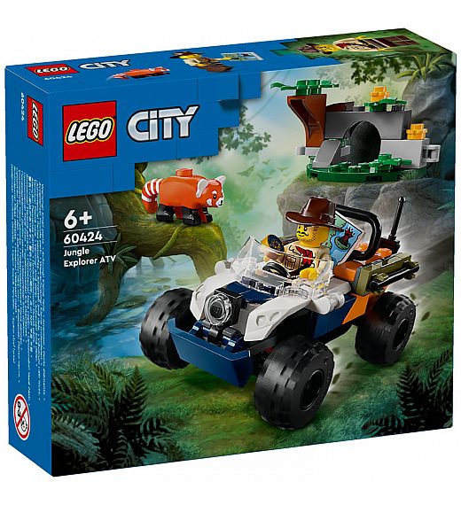 Lego kocke City Terenec raziskovalca džungle in naloga rdeči panda 60424 Lego