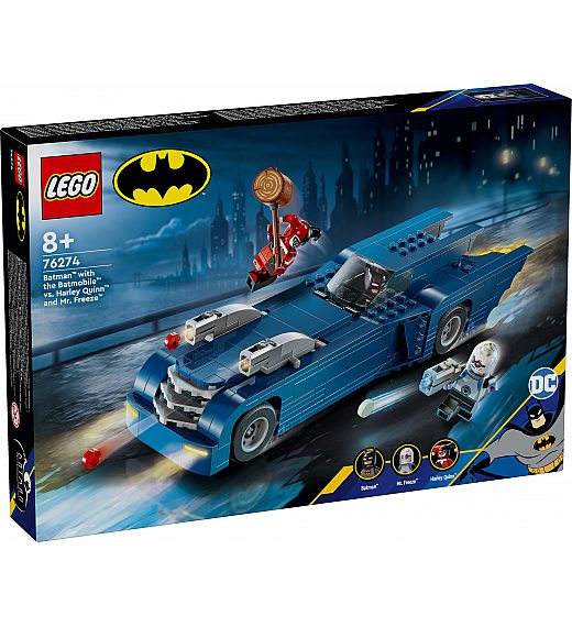 Lego kocke Super Heroes Batman i Batmobile protiv Harley Quinn i Mr. Freezea 76274 Lego