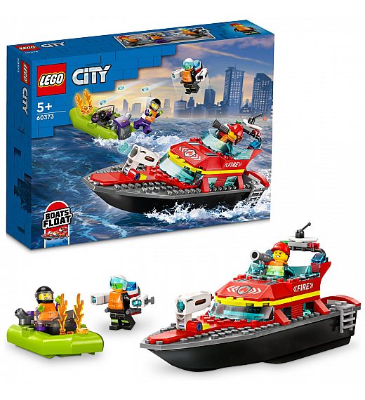 Lego kocke City Gasilski reševalni čoln 60373 Lego