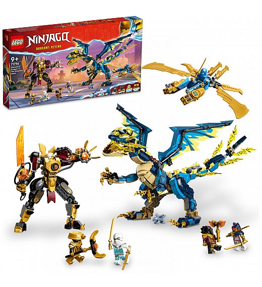 Kocke Ninjago Elementarni zmaj proti Imperatorkinemu robotskemu oklepu 71796 Lego