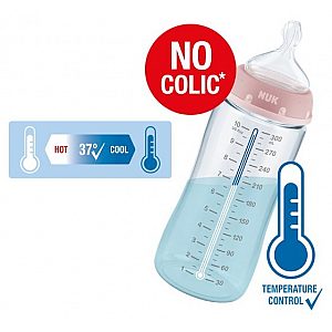 Nuk steklenička plastična FC+ z vrgrajenim temperaturnim indikatorjem 150ml silikon 0-6m