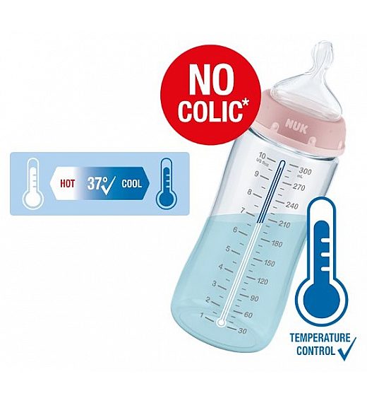 Nuk steklenička plastična FC+ z vrgrajenim temperaturnim indikatorjem 150ml silikon 0-6m NUK