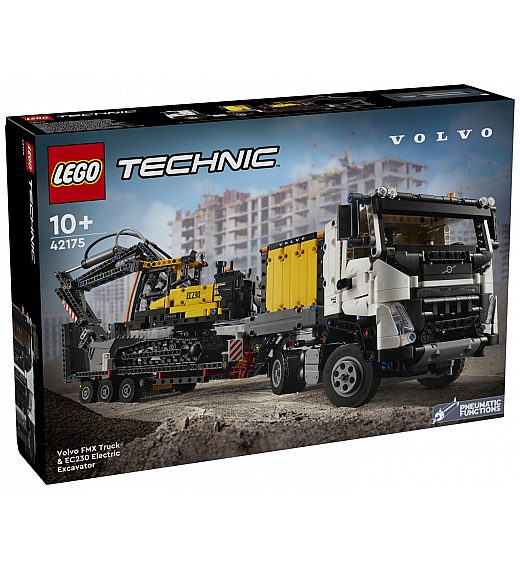 Kocke Technic Tovornjak Volvo FMX in električni bager EC230 42175 Lego