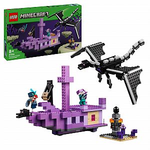 Lego kocke Minecraft Enderski zmaj i brod 21264