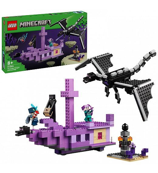 Lego kocke Minecraft Enderzmaj in ladja iz Enda 21264 Lego