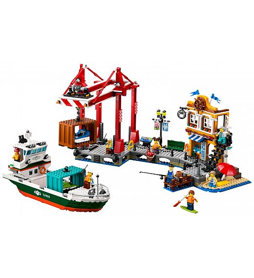 Lego kocke City Gradska luka s teretnim brodom 60422 Lego