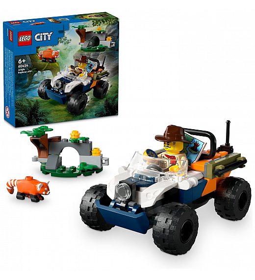 Lego kocke City Terenec raziskovalca džungle in naloga rdeči panda 60424 Lego