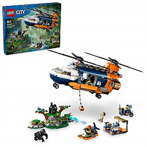 Lego kocke City Helikopter istraživača prašume u bazi 60437