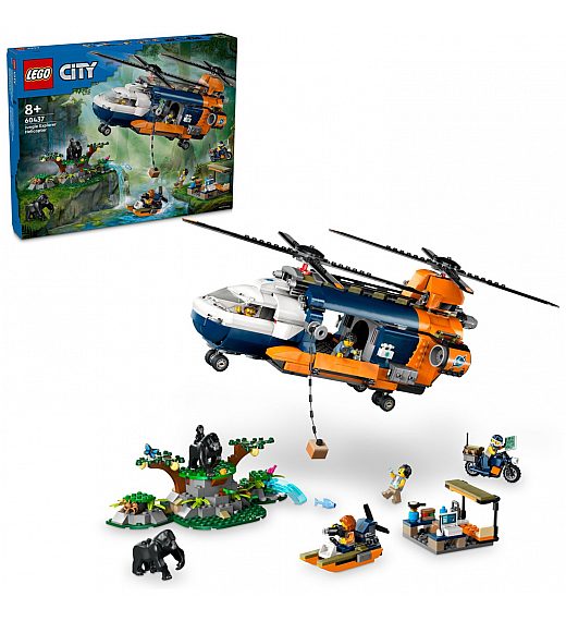 Lego kocke City Helikopter v postojanki raziskovalca džungle 60437 Lego