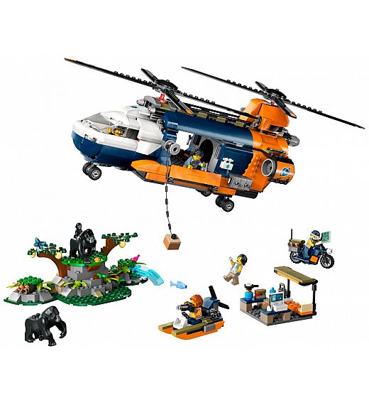 Lego kocke City Helikopter v postojanki raziskovalca džungle 60437 Lego