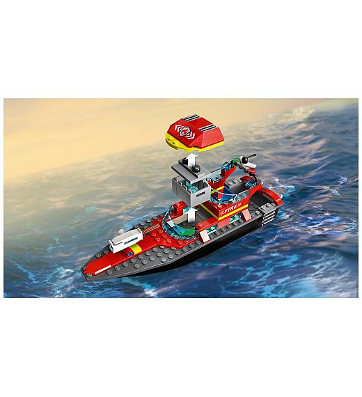 Lego kocke City Gasilski reševalni čoln 60373 Lego