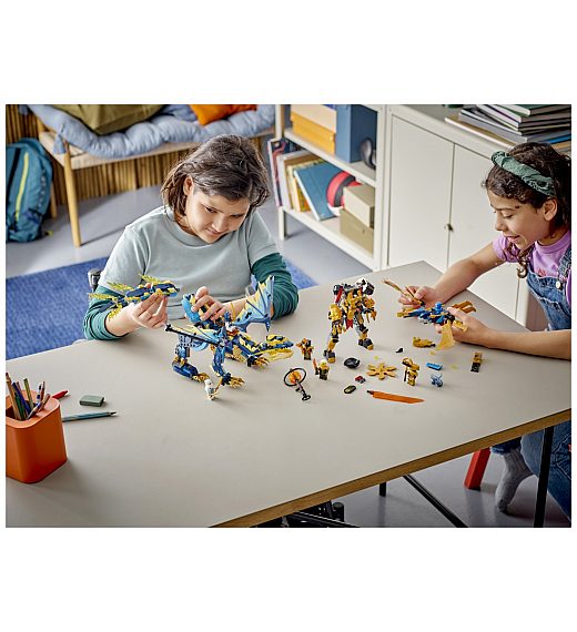 Kocke Ninjago Elementarni zmaj proti Imperatorkinemu robotskemu oklepu 71796 Lego