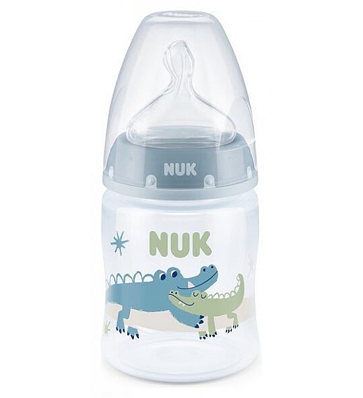 Nuk steklenička plastična FC+ z vrgrajenim temperaturnim indikatorjem 150ml silikon 0-6m NUK