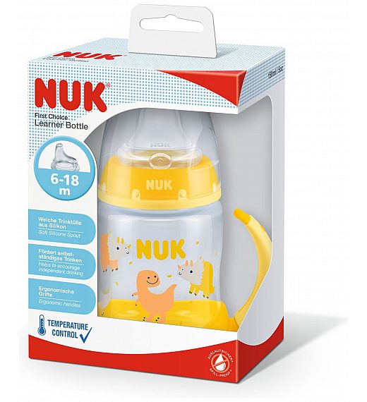 Nuk lonček FC z vgrajenim temp. indokatorjem, silikon, 150 ml multicolor NUK