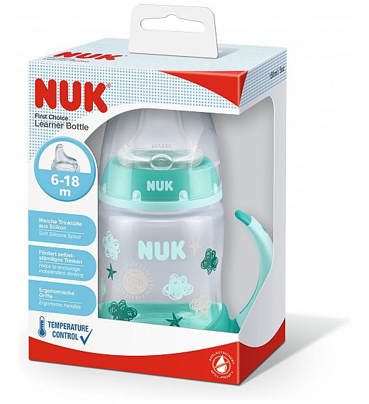 Nuk lonček FC z vgrajenim temp. indokatorjem, silikon, 150 ml multicolor NUK