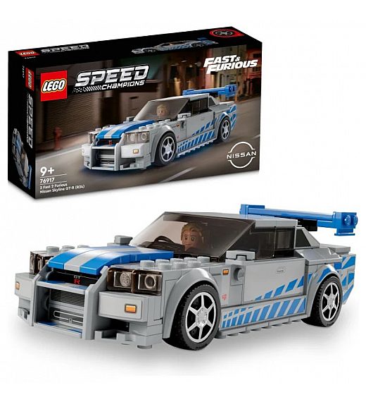 Kocke Speed Champions 2 Fast 2 Furious Nissan Skyline GT-R (R34) 76917 Lego