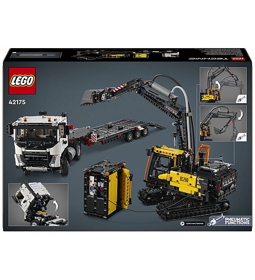 Kocke Technic Tovornjak Volvo FMX in električni bager EC230 42175 Lego