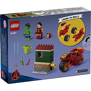 Kocke Super Heroes Iron Man na motociklu i Hulk 76287