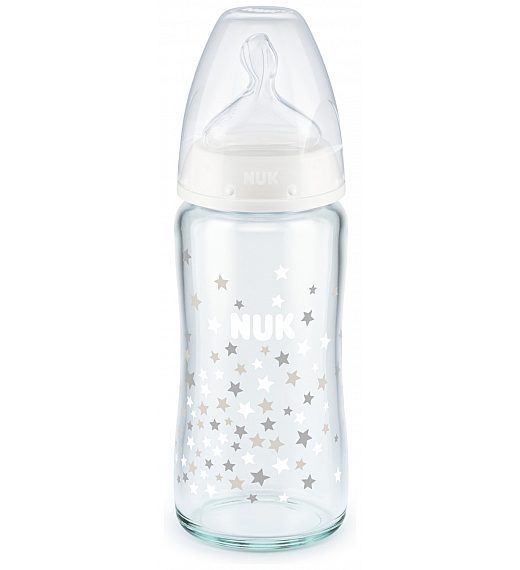 Steklenička steklena First Choice+ 240 ml, 0-6 m