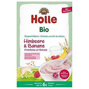 Holle Pahuljice od maline i banane s kozjim mlijekom od 6. mjeseci, 200g, BIO