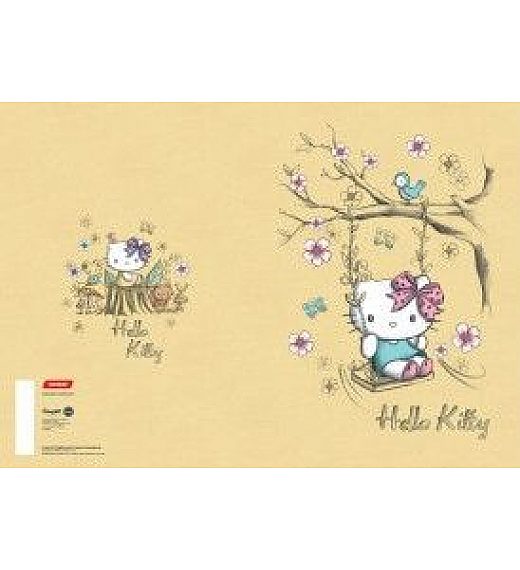 Zvezek A4 Hello Kitty Garden karo