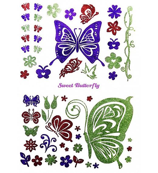 TATTOO SET GLITZA ART - SWEET BUTTERFLY