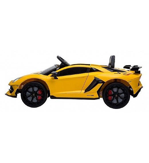 12V LAMBORGHINI AVENTADOR Lamas Toys - avto na akumulator z daljincem rumen