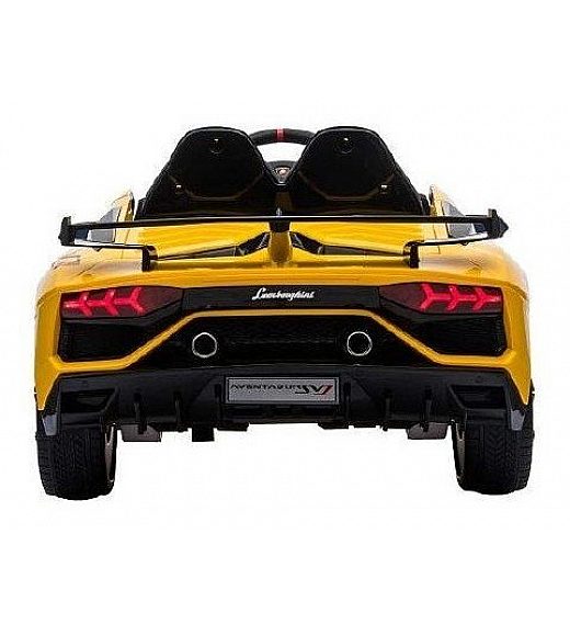 12V LAMBORGHINI AVENTADOR Lamas Toys - avto na akumulator z daljincem rumen