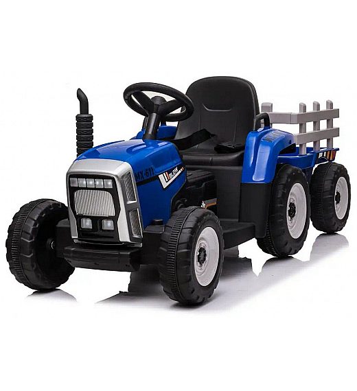 12V Traktor s prikolicom plavi BabyCAR