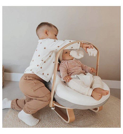 Ležaljka BABY BOUNCER Grey