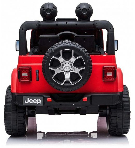 12V JEEP Wrangler RUBICON 4x4 - otroški avto na akumulator, rdeč