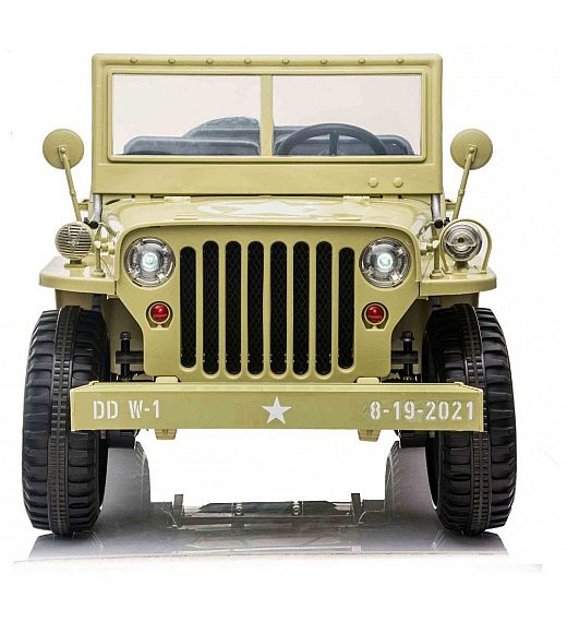 12V USA ARMY - dječji automobil na baterijem, beige