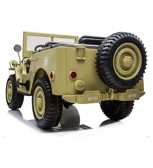 12V USA ARMY - dječji automobil na baterijem, beige