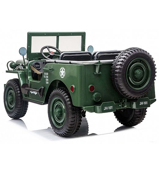 12V USA ARMY - dječji automobil na baterijem, zeleni