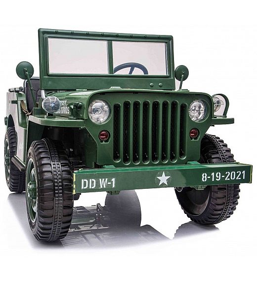 12V USA ARMY - dječji automobil na baterijem, zeleni